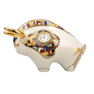 Скульптура Бык с часами-1