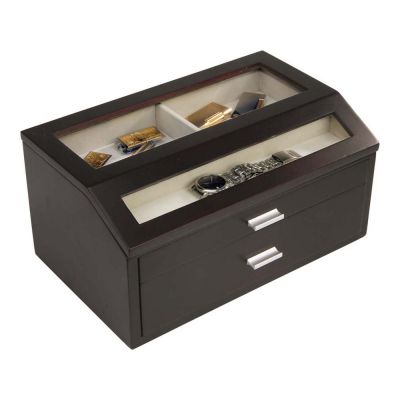 Шкатулка для хранения часов и ручек Базель, черный (Ou)-1