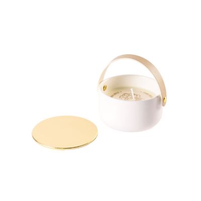 Свеча Valerie Concept с крышкой CNDL 5 BG, белый/бежевый-0