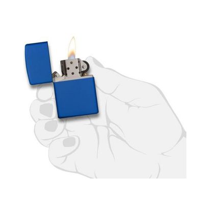 Зажигалка ZIPPO Classic с покрытием Royal Blue Matte, латунь/сталь, синяя, матовая, 38x13x57 мм-4