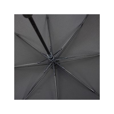 Зонт трость мужской TORBER, полуавтомат, черный, каркас файбергласс, эпонж, пластиковая ручка, диаметр 120 см-3