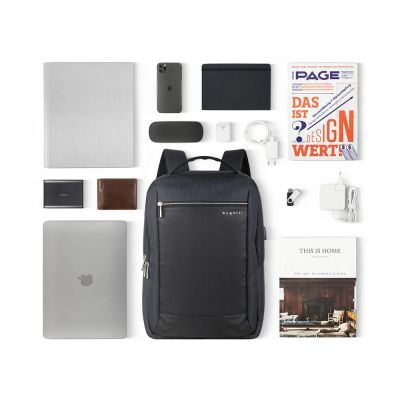 Рюкзак мужской BUGATTI Sera 15'', антрацитовый, полиэстер, 32х12х46 см, 16 л-8