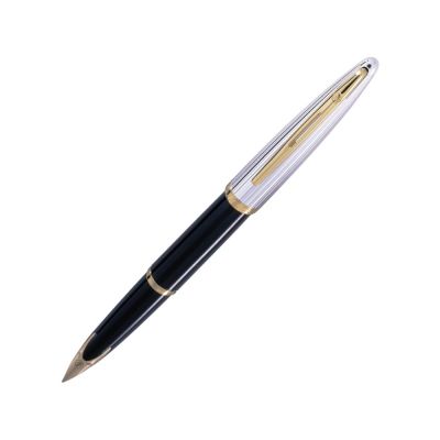 Перьевая ручка Waterman Carene De Luxe, цвет: Black/Silver, перо: F-0