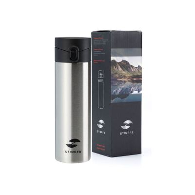 Термокружка Stinger, 0,5 л, сталь/пластик, серебристый, 6,7 x 6,7 x 22,4 см-7